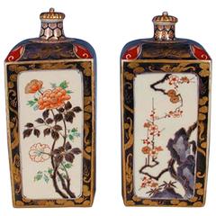 18th Century, Japanese Pair of Square Bottles