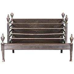English 18th Century Railed Fireplace, Fire Basket