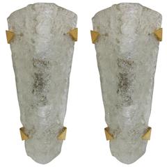 Barovier Toso Pair of Murano Glass Wall Lights, Italy, 1950