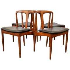 Johannes Andersen Teak Dining Chairs, Set of Four