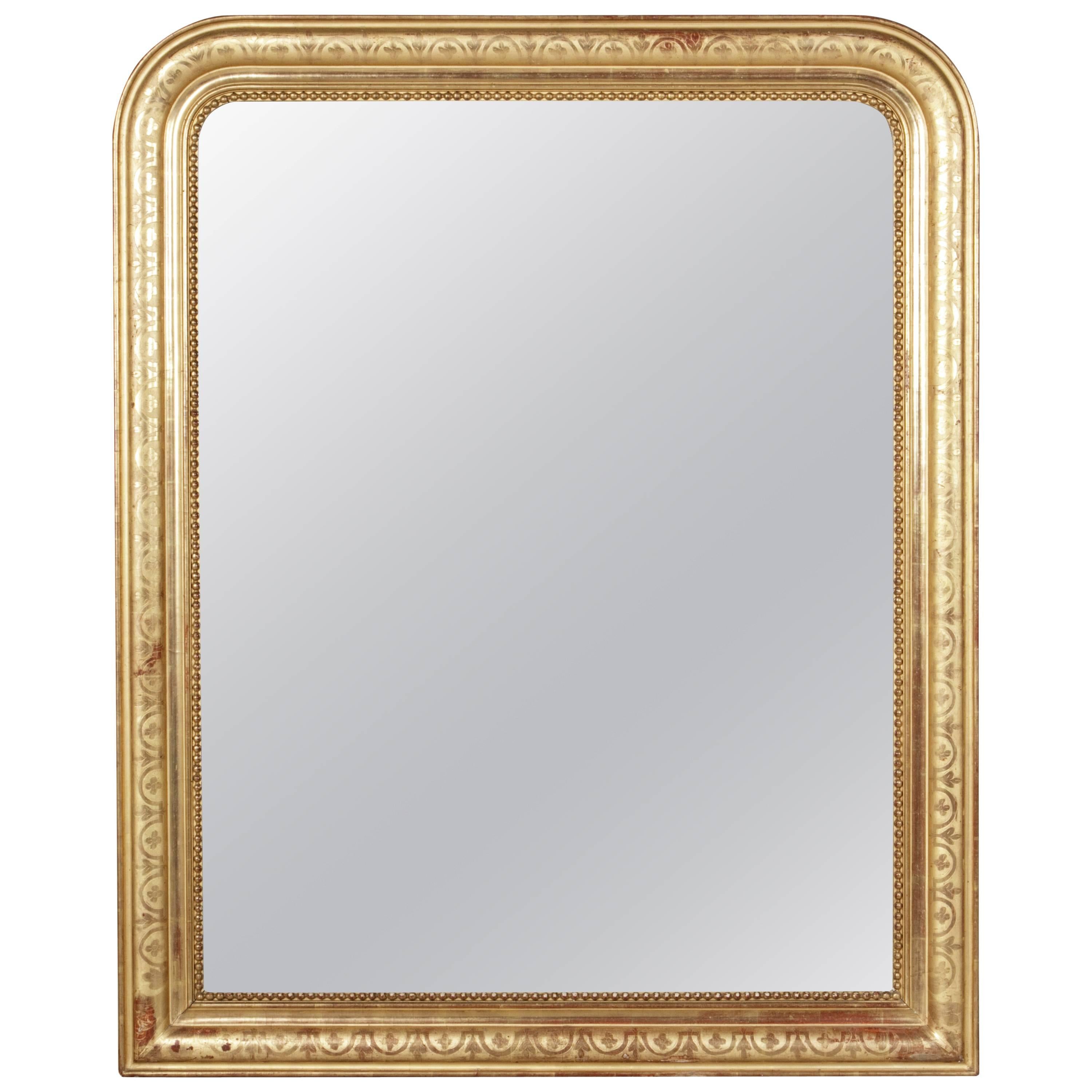 Large-Scale Giltwood Period Louis Philippe Mirror, France, circa 1830