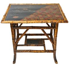 Fine 19th Century Rectangular English Bamboo Sofa Side Table