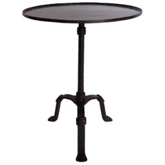 Industrial Chic/Steampunk Side Table with Bronze Edge
