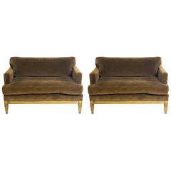 Pair of French Style Hollywood Regency Settees Pair of French Style Hollywood Regency Settees