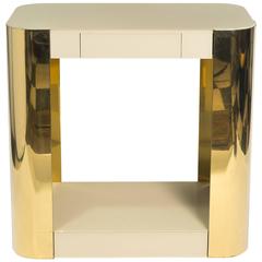 1970s Brass and Lucite Serving Cart