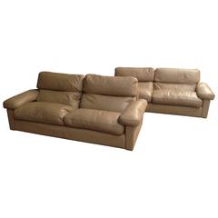 Pair of Vintage Poltrona Frau Sofas 3