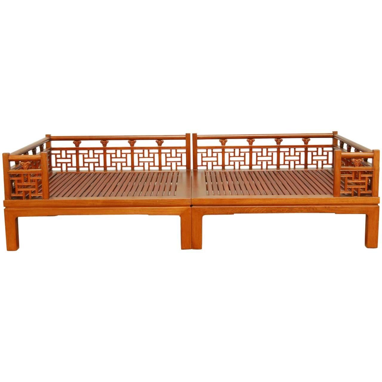 Chinese Carved Luohan Daybed