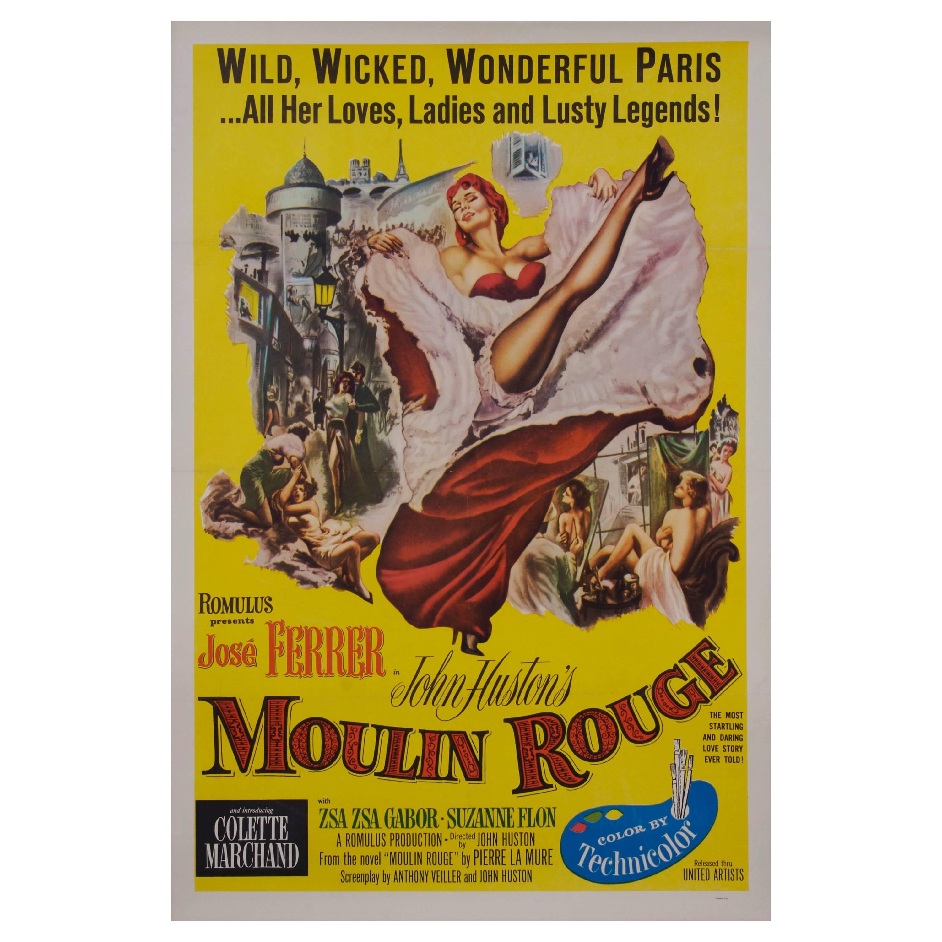 Vintage American "Moulin Rouge" Film Poster, 1952 For Sale