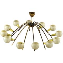 Charming Italian Ceiling Flush Mount Attributed by Stilnovo, Italy, 1950 12