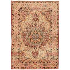 Antique 19th Century Persian Lavar Kerman Rug