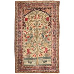 Antique 19th Century Persian Lavar Kerman Rug
