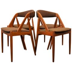 Kai Kristiansen Teak Dining Chairs Model 31, Set of Four