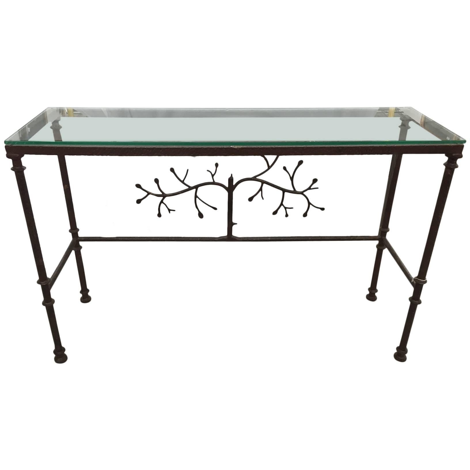Giacometti Style For Forge Console Table For Sale