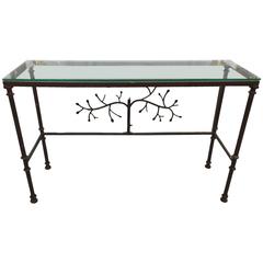 Giacometti Style For Forge Console Table
