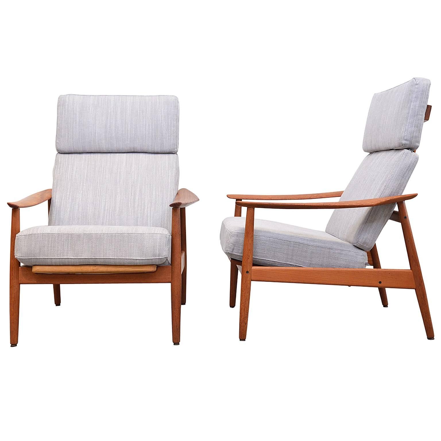 Scandinavian Modern Easy Chairs FD164 by Arne Vodder for France & Son, Denmark