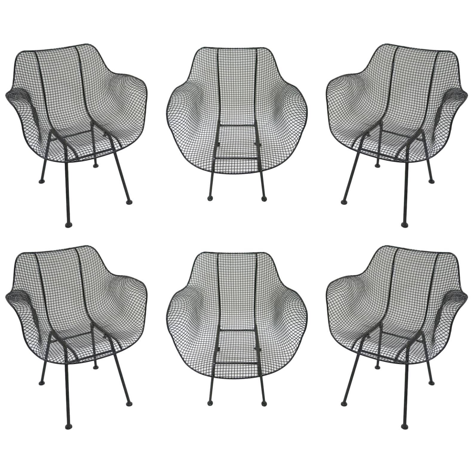 Six Dining Armchairs by Russell Woodard, USA, circa 1950