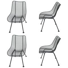 Four Armless Dining Chairs by Russell Woodard, USA, circa 1950