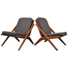 Danish Modern Arne Hovmand Olsen Scissors Chairs