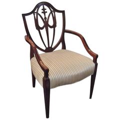 Antique Hepplewhite Style Mahogany Accent Desk Chair