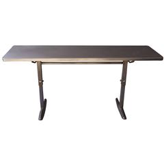 Industrial Metal Adjustable Console, circa 1930s