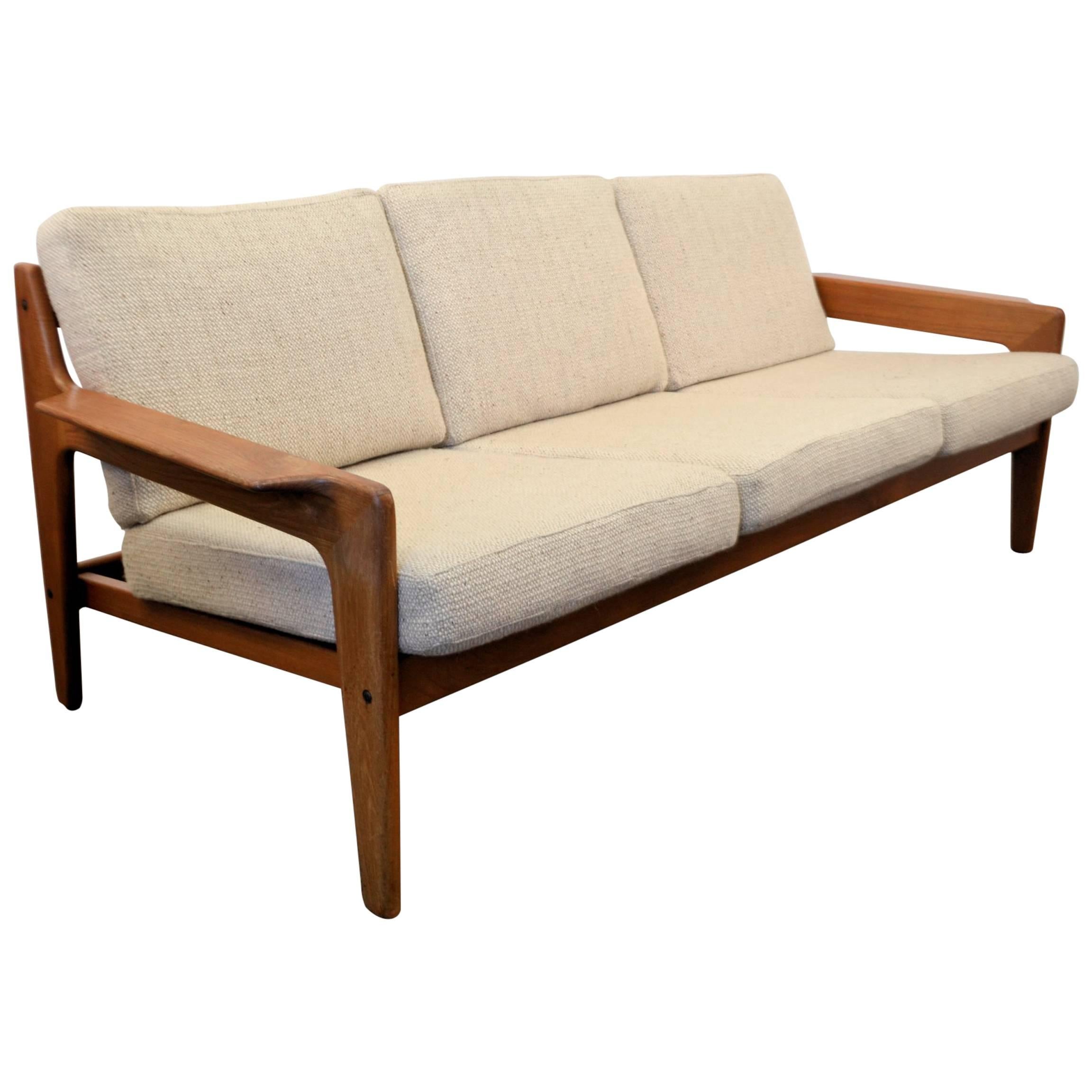 Danish Modern Arne Wahl Iversen Three-Seat Sofa For Sale