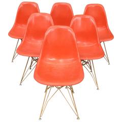 Charles and Ray Eames Set of Six Eiffel Tower Chairs, Herman Miller, 1960