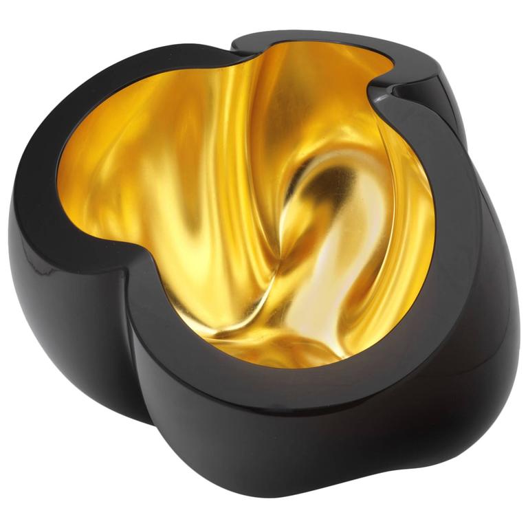 Contemporary Gilded Glass Sculpture by Barbara Nanning For Sale
