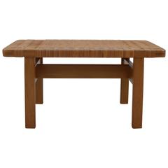 Børge Mogensen Oak and Woven Cane Side Table