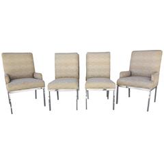 Set of Six Milo Baughman for DIA Chrome Dining Chairs