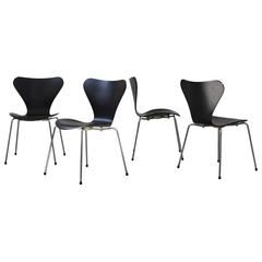 Set of Four Arne Jacobsen Seven Series 3107 Chairs