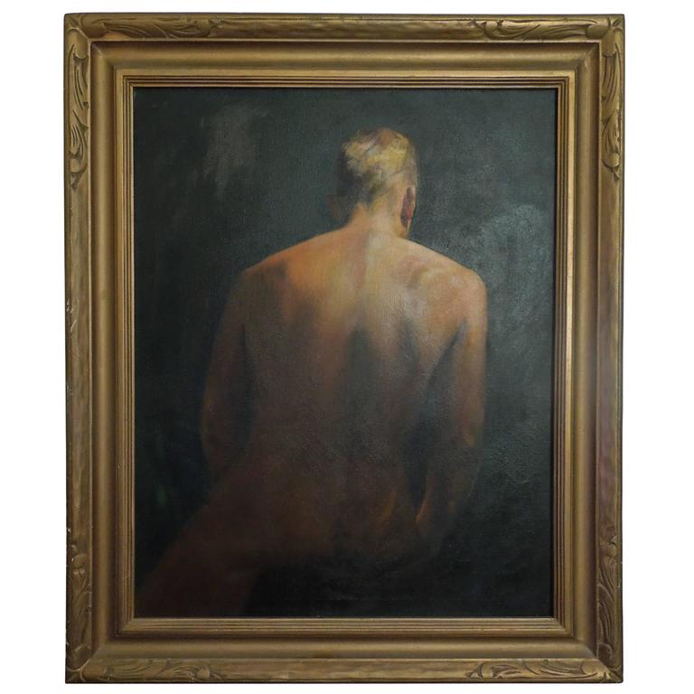 Important MidCentury Original Painting of a Man by Hollywood Portrait