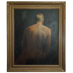 Important Mid-Century Original Painting of a Man by Hollywood Portrait Artist 7