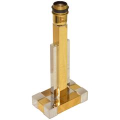 Willy Rizzo Brass and Chrome Table Lamp 7