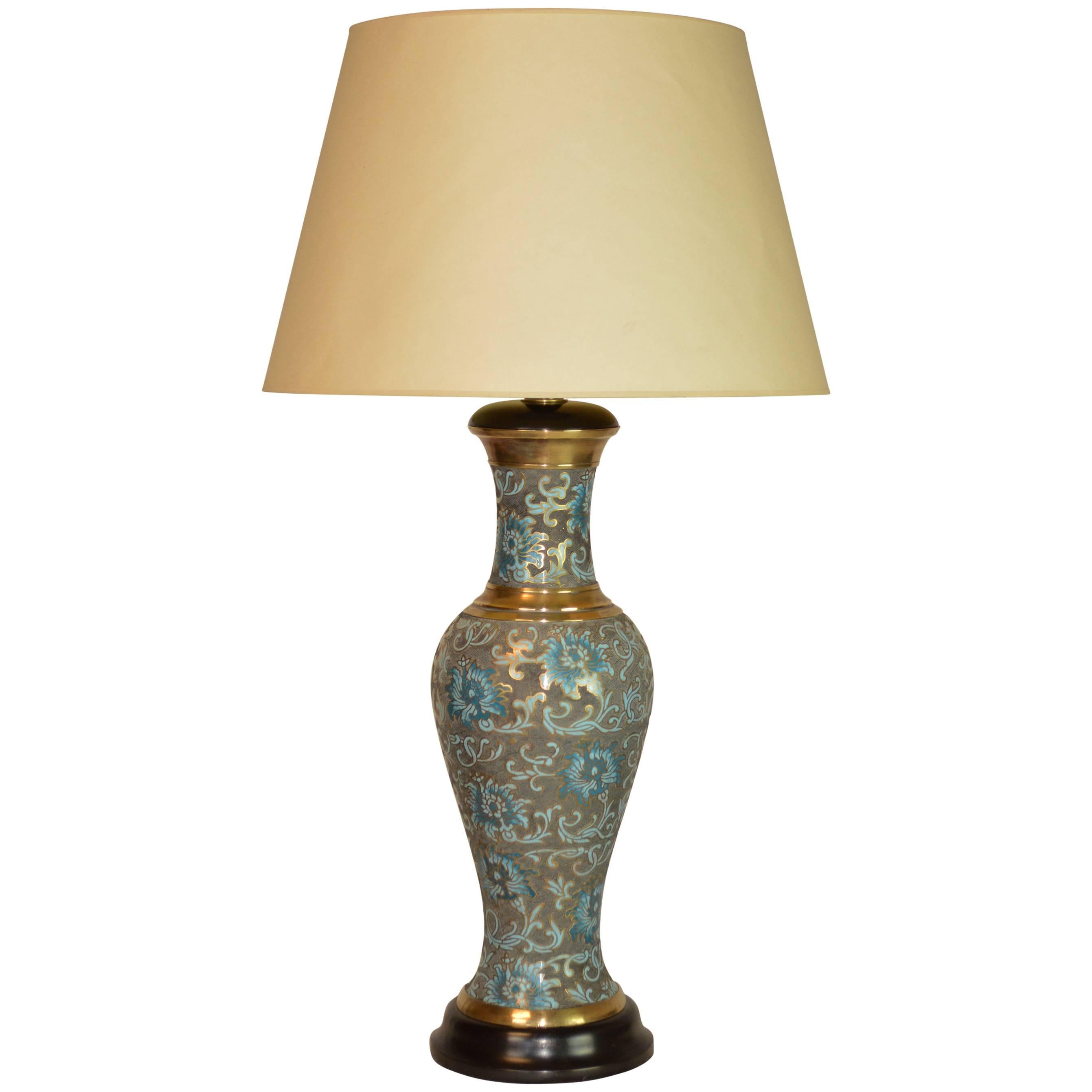 Mid-Century Modern Cloisonné Lamp