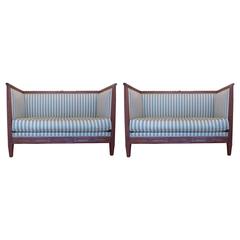 Pair of Sofas in Mahogany Directoire Period, circa 1800