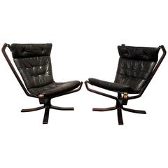 Pair of Sigurd Ressel Falcon Chair First Edition