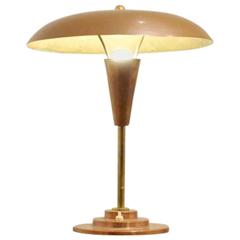 1930s Art Deco French Design Atelier Jean Perzel Full Copper Table Lamp