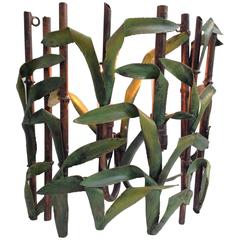 Very Beautiful Bamboo Art Wall Light, Anno, 1970