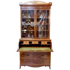 18th Century Mahogany Secretaire Bookcase
