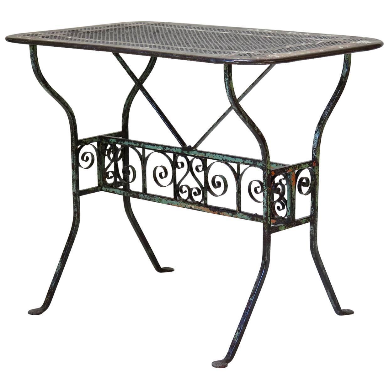 Elegant 1920s Painted Iron Table from Arras, France