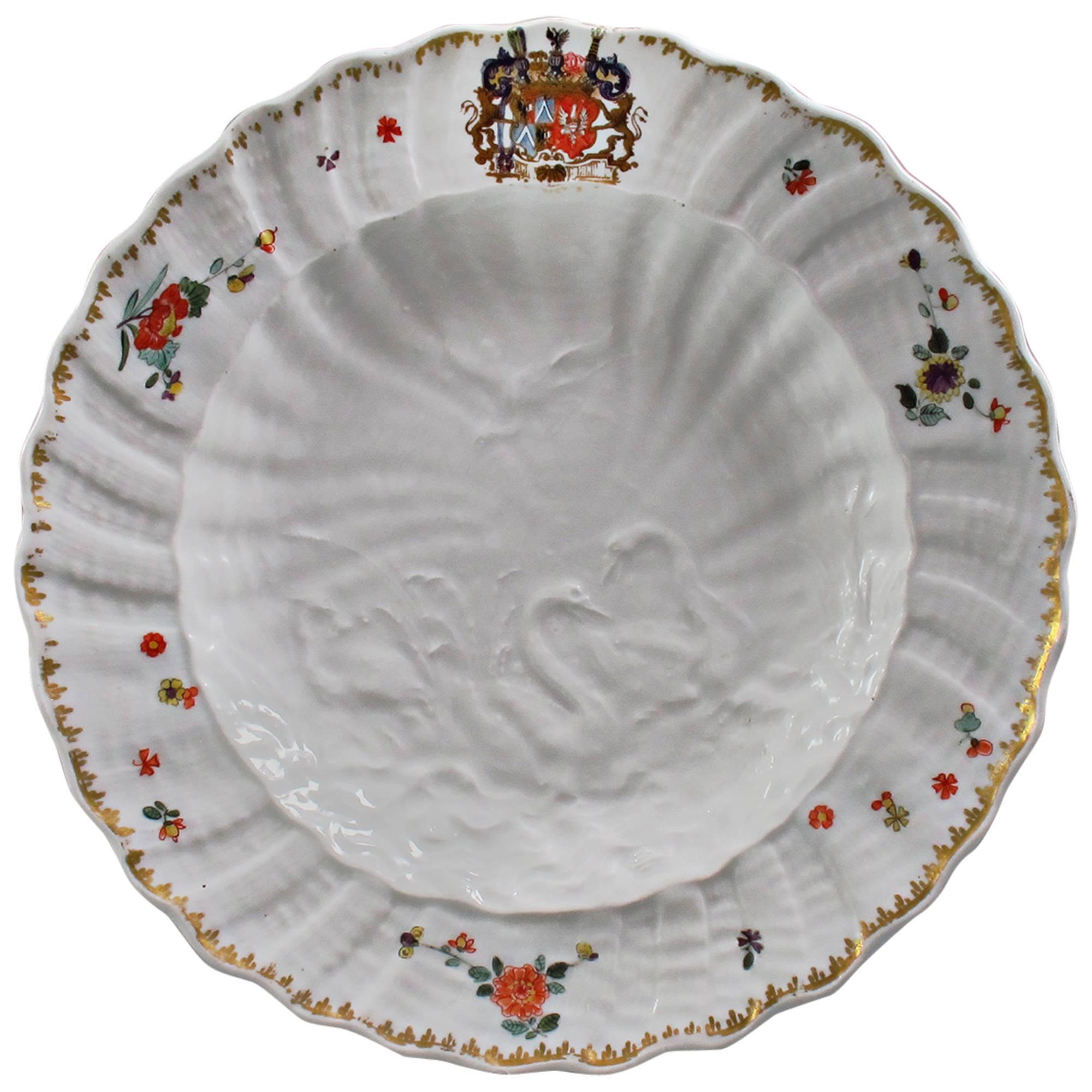Meissen Armorial Plate from the Swan Service, circa 1738-1739