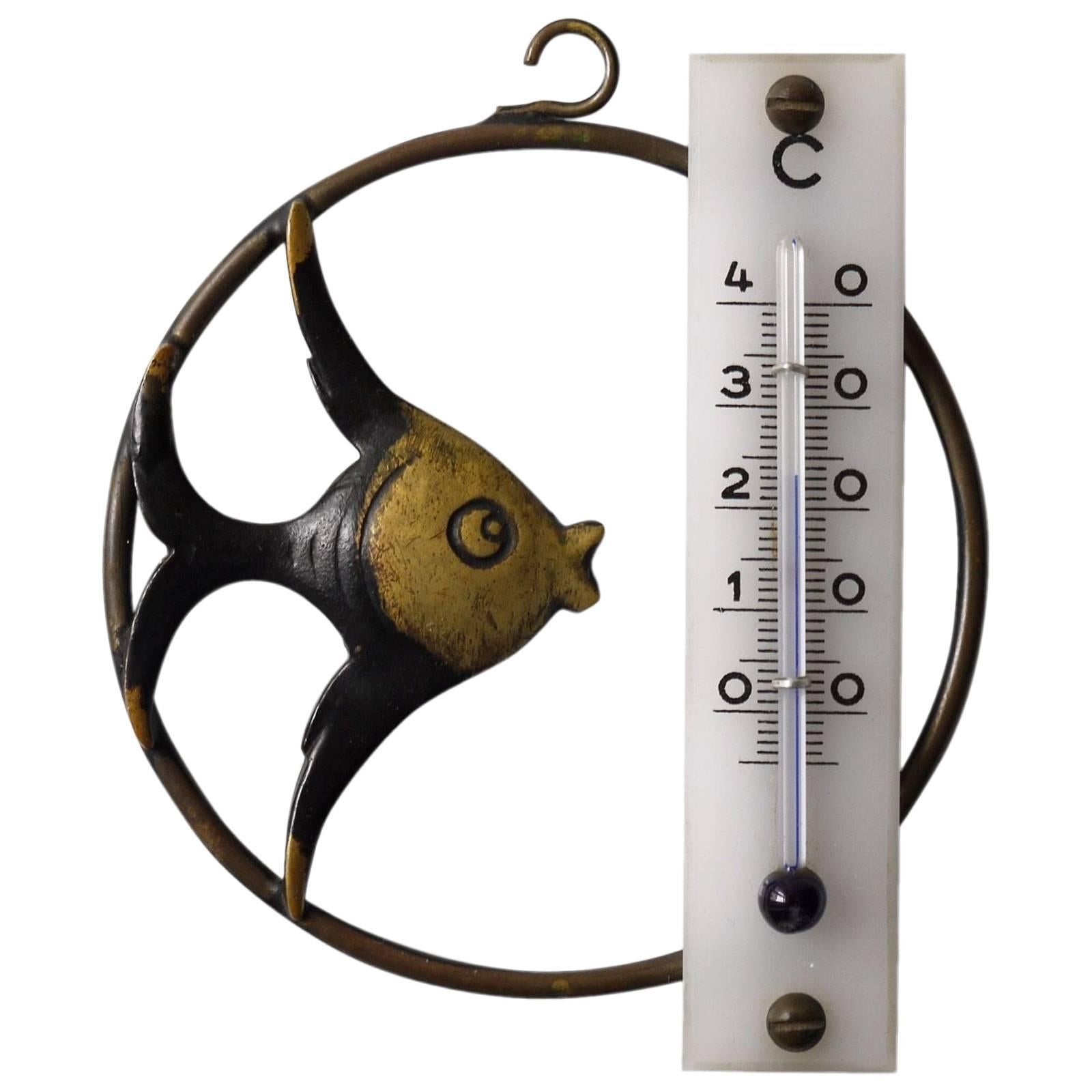 Walter Bosse Fisch-Wand Thermometer von Hertha Baller, Österreich, 1950er Jahre