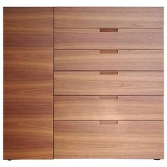 Italian Sideboard on sale, Walnut, with 6 drawers and one side door 1