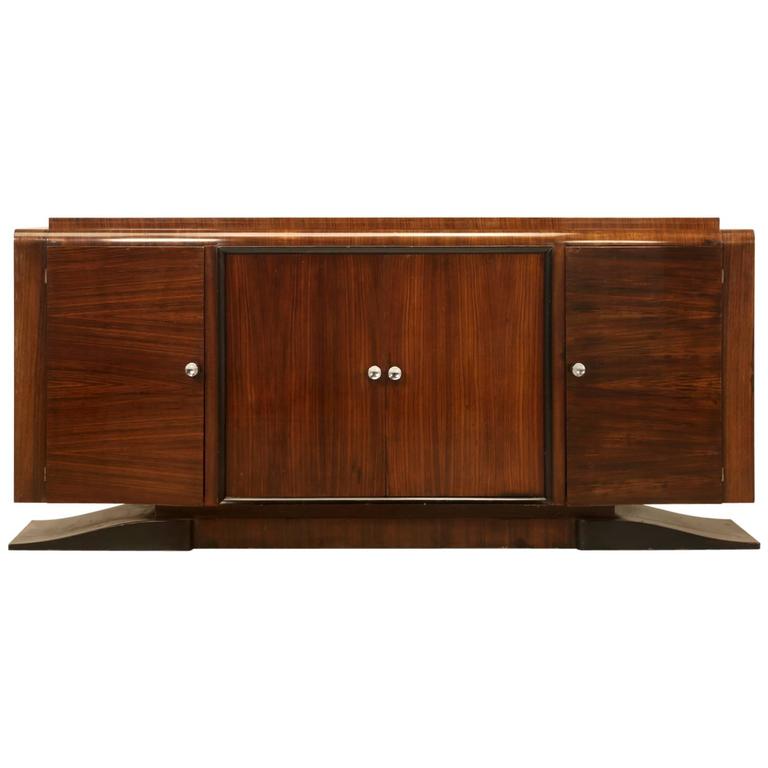 Stunning French Art Deco Buffet with Matching Mirror 1930's at 1stdibs