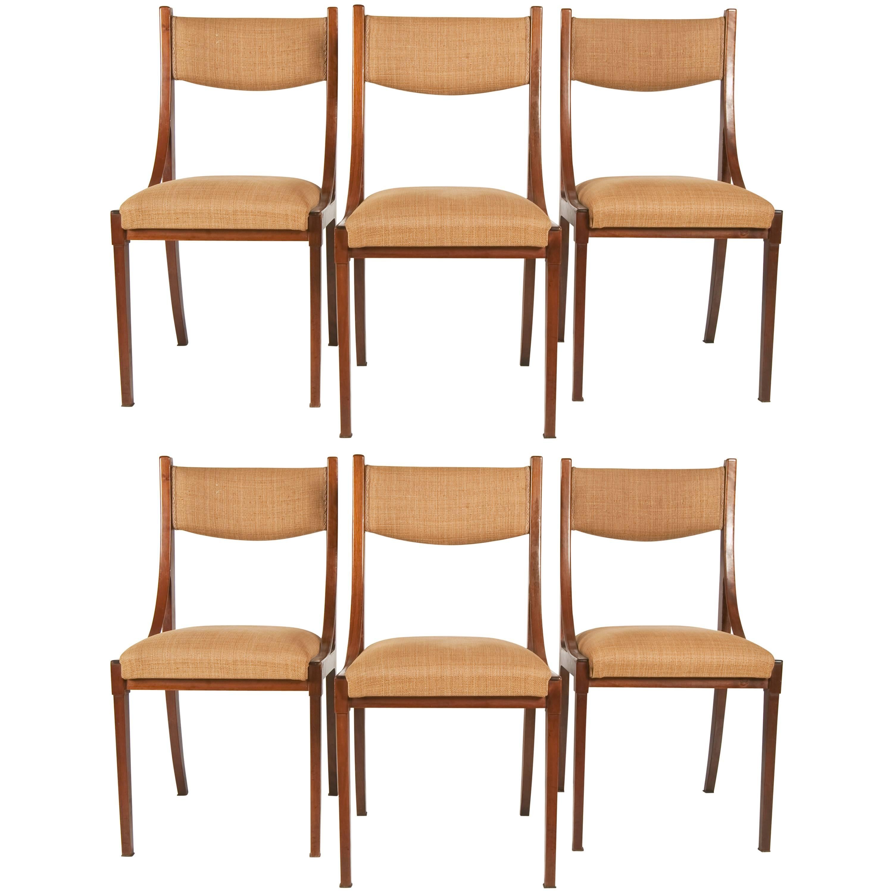 "Barbara" by Luigi Massoni for Mobilia, Set of Six Chairs
