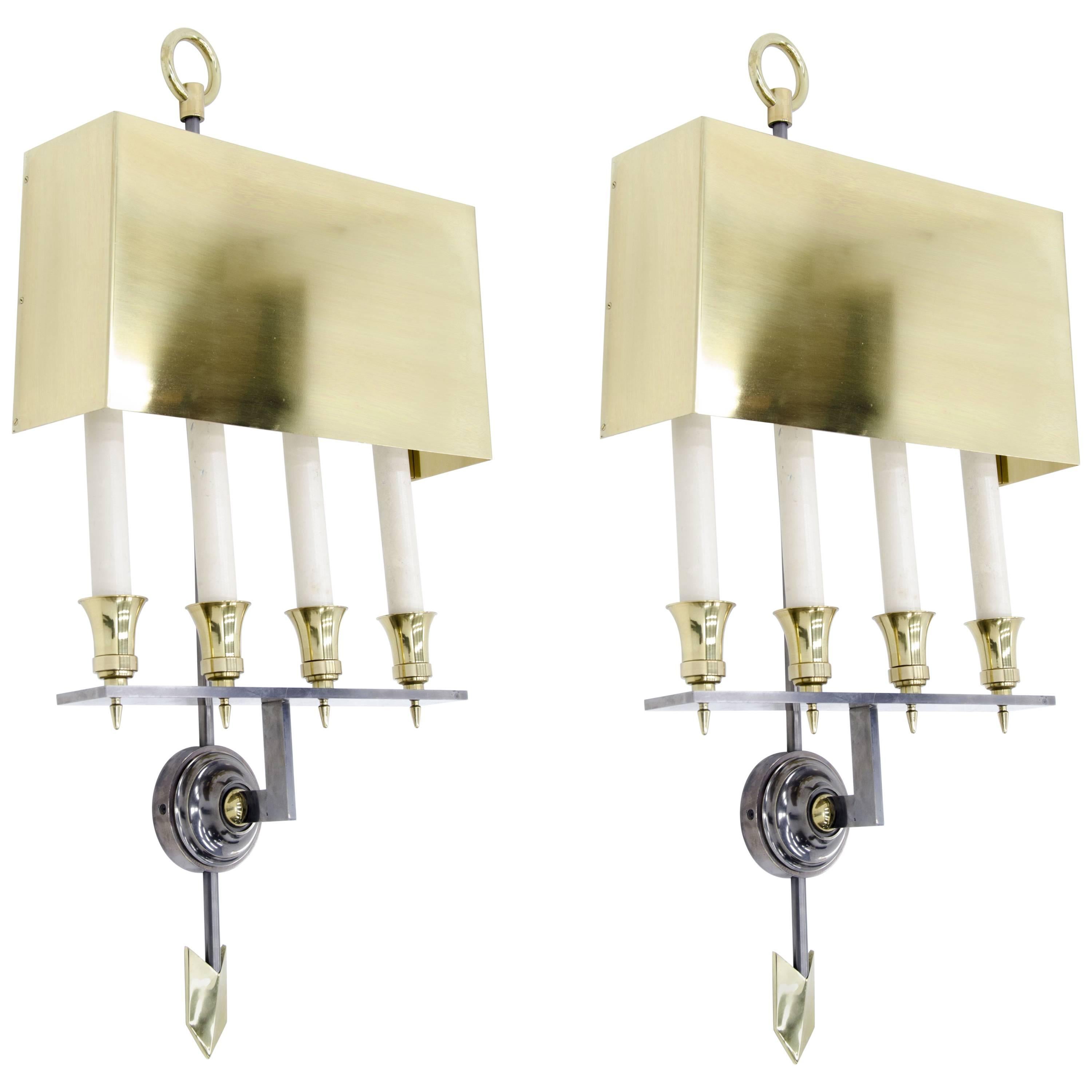 Pair of Sconces by Gilbert Poillerat