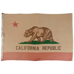 Retro California State Flag, circa 1950s-1960s