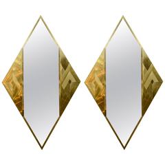 Pair of Brass Mirrors