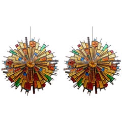 Brutalist Sconces in the Style of Poliarte