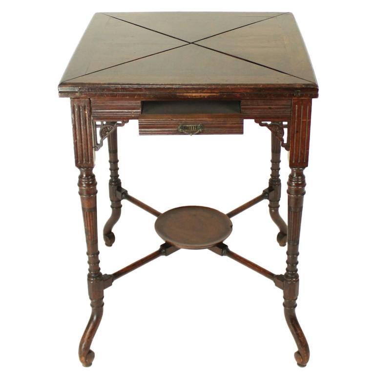 Edwardian Envelope Card Table at 1stDibs